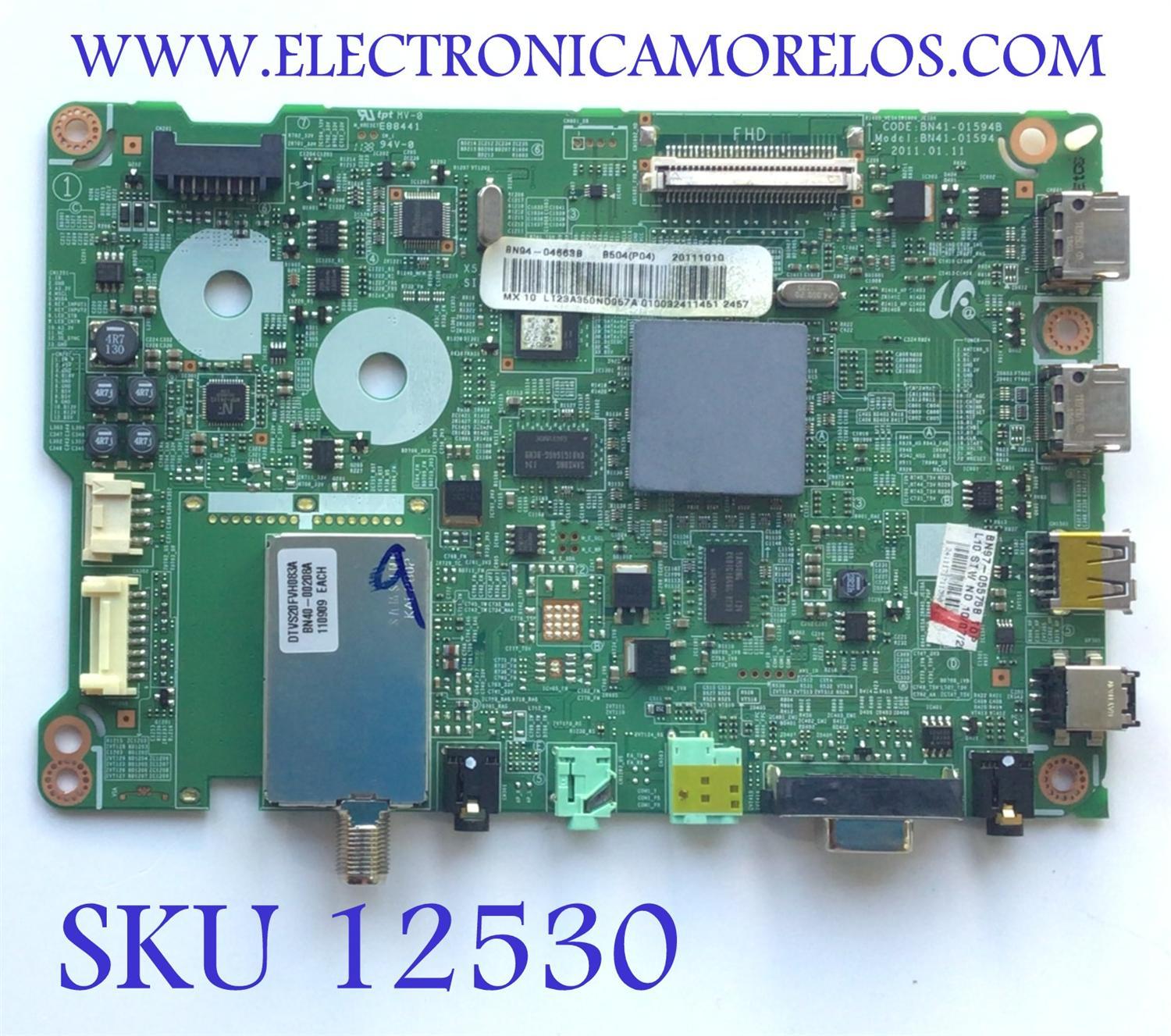 MAIN PARA TV SAMSUNG / NUMERO DE PARTE BN94-04663B / BN41-01594B / BN97-05575B / BN9404663B / PANEL LTM230HT09 / MODELO LT23A350NDY/ZA	
